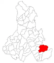 Location in Harghita County