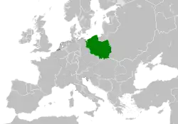 Duchy of Poland around the year AD 1000