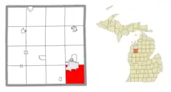 Location within Wexford County