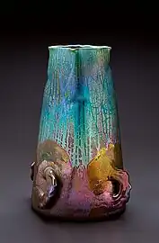 French Art Nouveau - Vase, by Clément Massier, c.1900, lusterware, Jason Jacques Gallery, New York