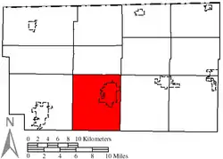 Location of Clinton Township in Fulton County