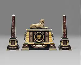 Clock; by Tiffany & Co.; circa 1885; marble & bronze; 46 x 51.1 x 19.7 cm; Metropolitan Museum of Art