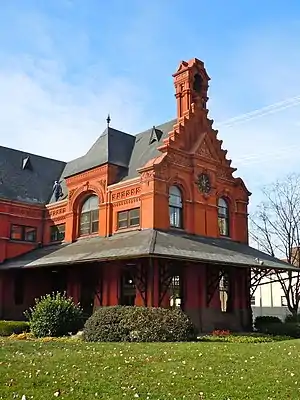 Cornwall & Lebanon Railroad Station, Lebanon, Pennsylvania (1885).