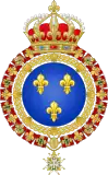 The lesser coat of arms of France as used by the Government of New France