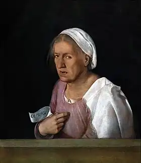 Giorgione, Portrait of an elderly woman.