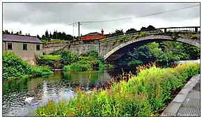 The R109 road crosses the River Liffey at Coldblow Bridge, Lucan