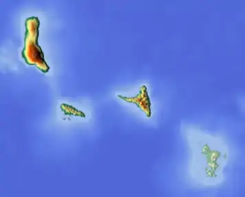 Map showing the location of Mount Ntringui National Park