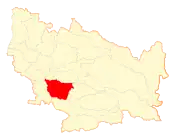 Location of the Bulnes commune in the Ñuble Region