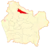 Location of the Ercilla commune in the Araucanía Region