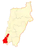 Map of the commune of Freirina in the Atacama Region