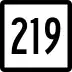 Route 219 marker