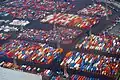 Aerial view of Northport's container terminal