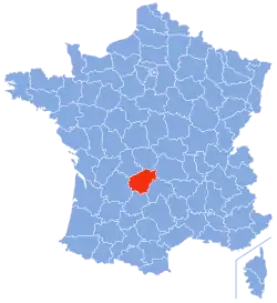 Location of Corrèze in France