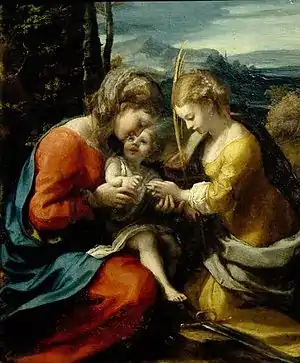 Mystical Marriage of St. Catherine by Correggio, c. 1520