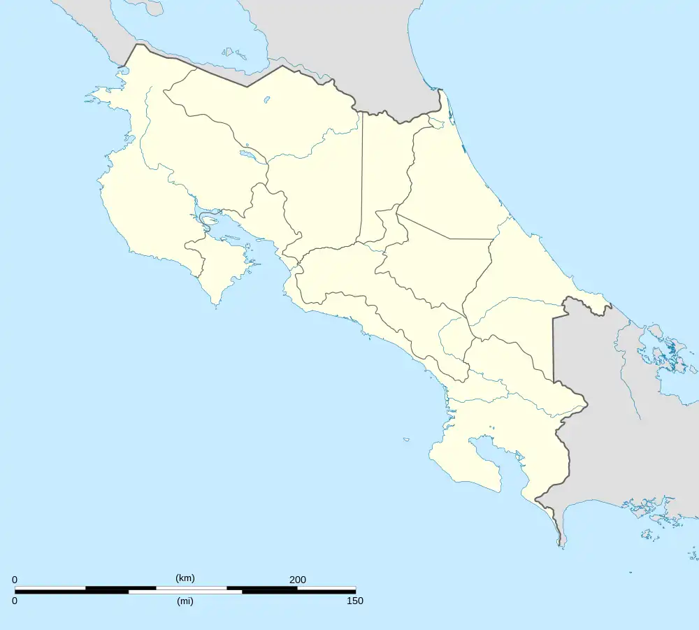 Cañas Dulces district location in Costa Rica