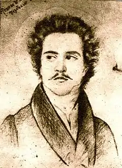 Louis Dupré's portrait of Costache Aristia, ca. 1824