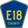 County Road E18 marker