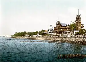 East Prussian resort town of Cranz (Zelenogradsk today) as it looked circa 1900. It was a destination for German artists and intelligentsia.