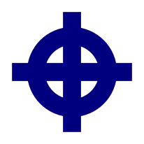 A Celtic wheel cross