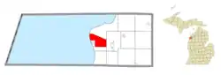 Location within Benzie County