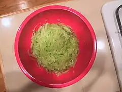 Grated cucumber