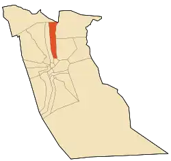 Location of Magrane commune within El Oued Province