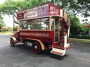 Daimler CC Bus 1912. One of five (English) Daimler Company buses exported to Australia