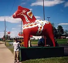 Dala horse in Cloquet, Minnesota