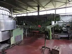 Bottling line at De Dolle Brewery in Esen, Belgium. This equipment is from the 1920s.