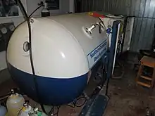 Exterior view of a basic deck decompression chamber