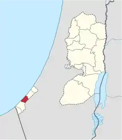 Location of Deir al-Balah Governorate