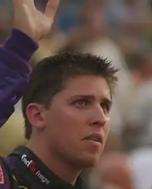 Denny Hamlin at Bristol Motor Speedway in August 2007