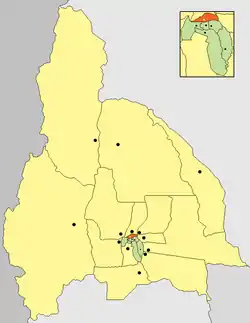 location of Departamento Chimbas in San Juan Province