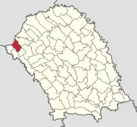 Location in Botoșani County