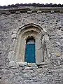 Windows detail in the shrine of Saint Lucia in La Rebolleda (Burgos, Spain).