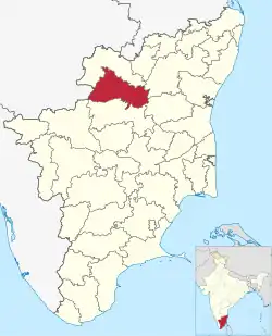 Location in Tamil Nadu