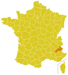 locator map of diocese of Gap