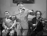 The Three Stooges produced multiple short comedy films with Columbia Pictures during the decade, making them icons.