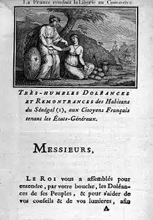 Image 17The List of Complaints of Saint-Louis du Sénégal (1789) (from History of Senegal)