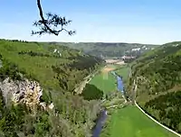 The line seen from the Knopfmacherfelsen lookout