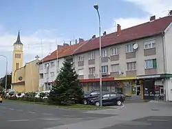 Buildings in village centre