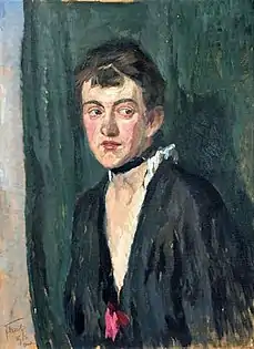 Young Woman in a Black Dress