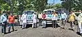 Dr Nirmal Singh flagging off the Relief Material during first wave of COVID-19 pandemic in Mahanpur, Basohli.