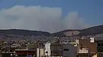 Smoke cloud from Drevenochoria fire as seen at 2:40 pm on 19 July 2023 from Ilion.