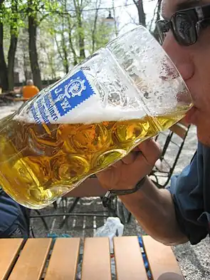 A Maßkrug is the style of glassware featured at German beer festivals, especially in Bavaria, such as Munich's Oktoberfest.