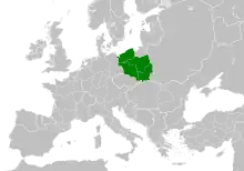 A map depicting Poland