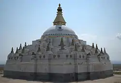 Dzharun Khashor, the largest stupa in the Republic of Buryatia, is located in Kizhinginsky District