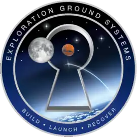 Exploration Ground Systems logo from verified Twitter account at www.twitter.com/NASAGroundSys. The logo hold no copyright as it is a NASA government work. See NASA image usage/copyright policy here: https://gpm.nasa.gov/image-use-policy