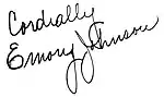 Cursive signature in ink