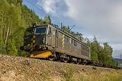 View of a train just north of Holtsås